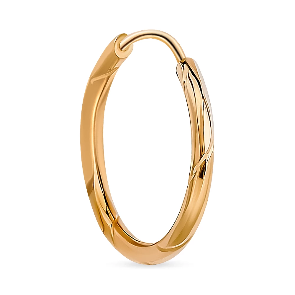 Серьга из красного золота 375 пробы