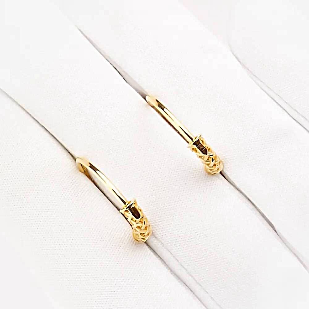 Серьги конго из красного золота 585 пробы 1