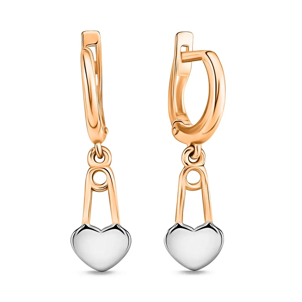 Серьги из красного золота 585 пробы