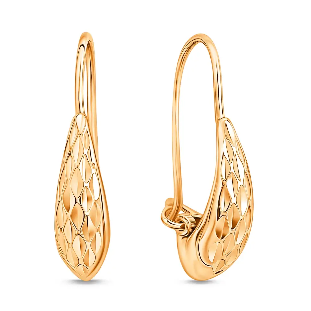 Серьги из красного золота 585 пробы