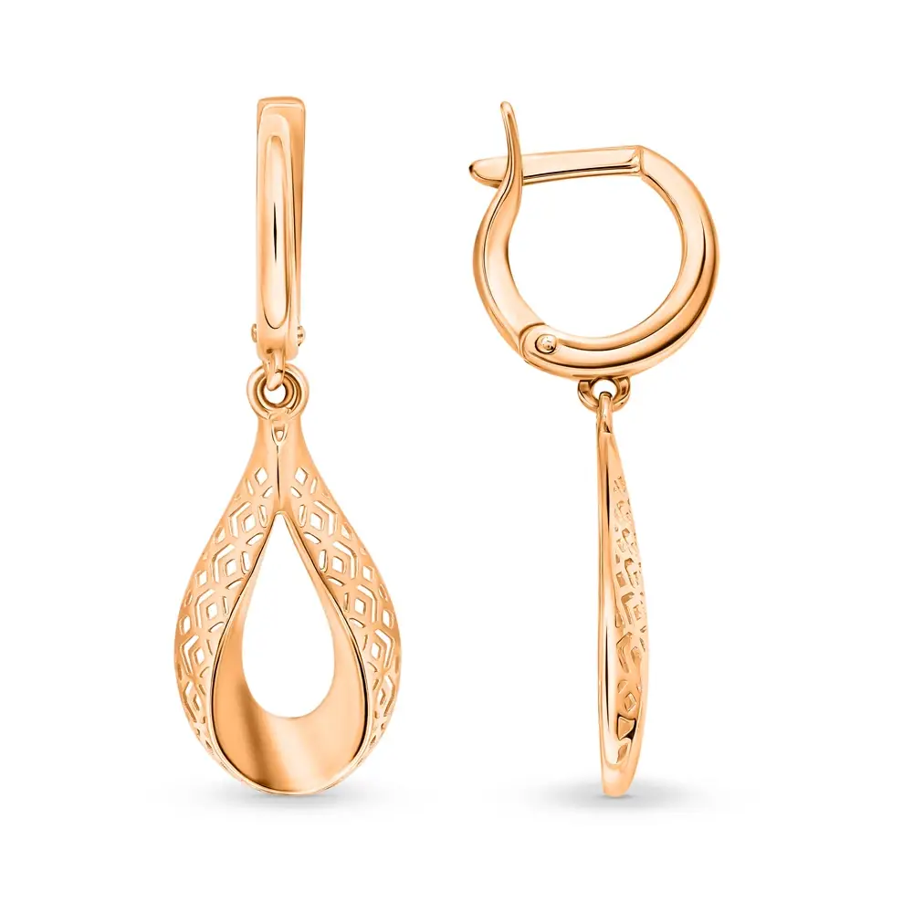 Серьги из красного золота 585 пробы 3