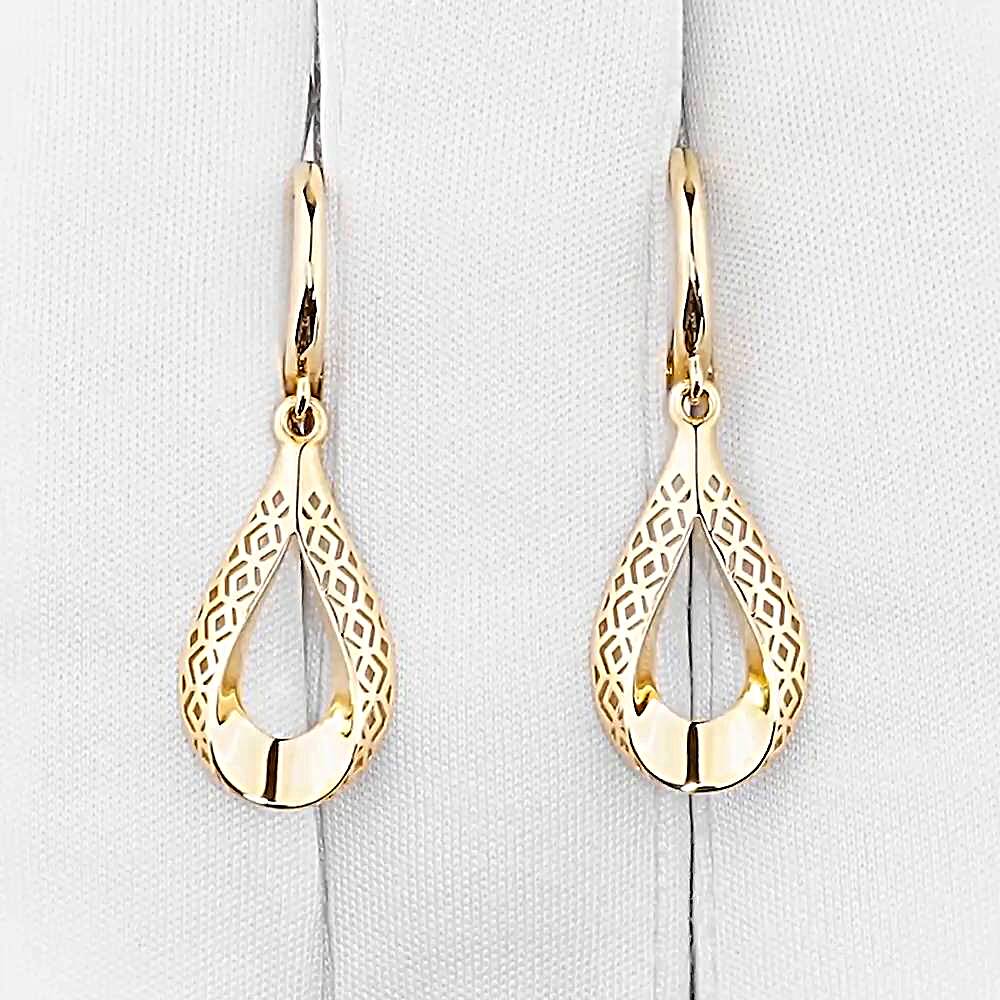 Серьги из красного золота 585 пробы 1