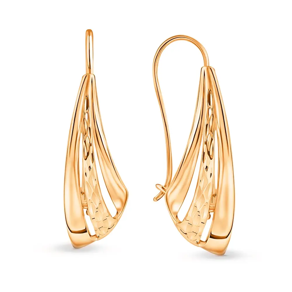 Серьги из красного золота 585 пробы