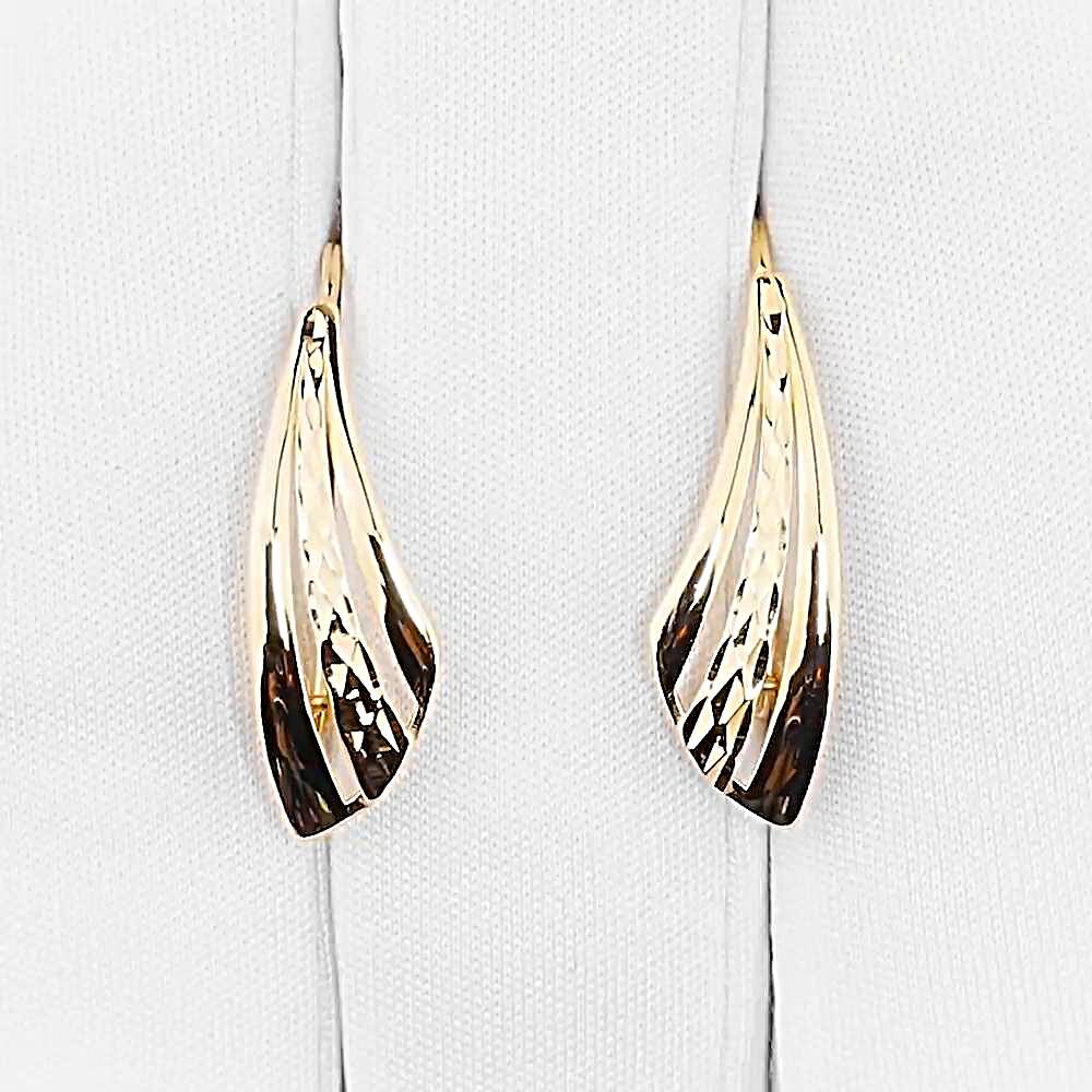 Серьги из красного золота 585 пробы 1