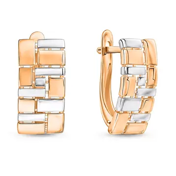 Серьги из красного золота 585 пробы
