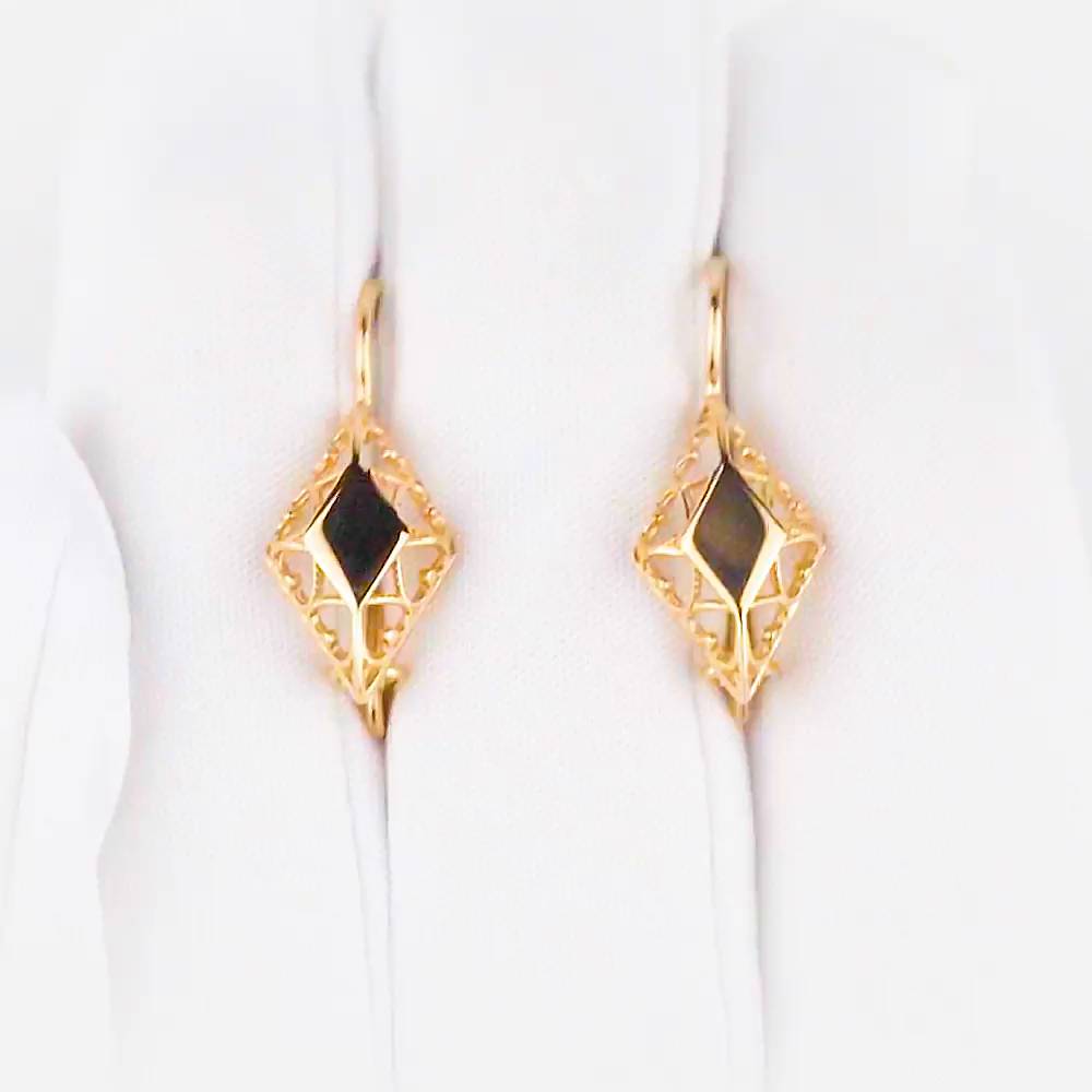 Серьги из красного золота 585 пробы 1