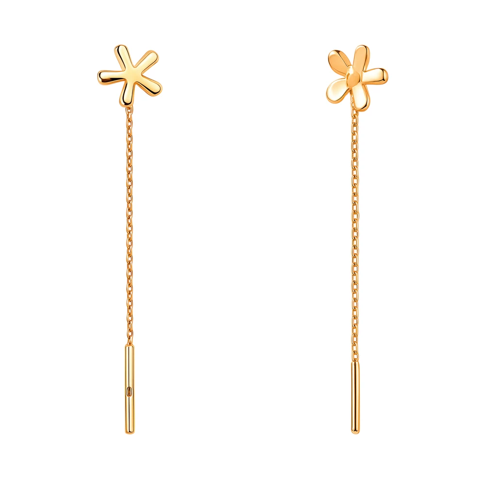 Серьги из красного золота 585 пробы