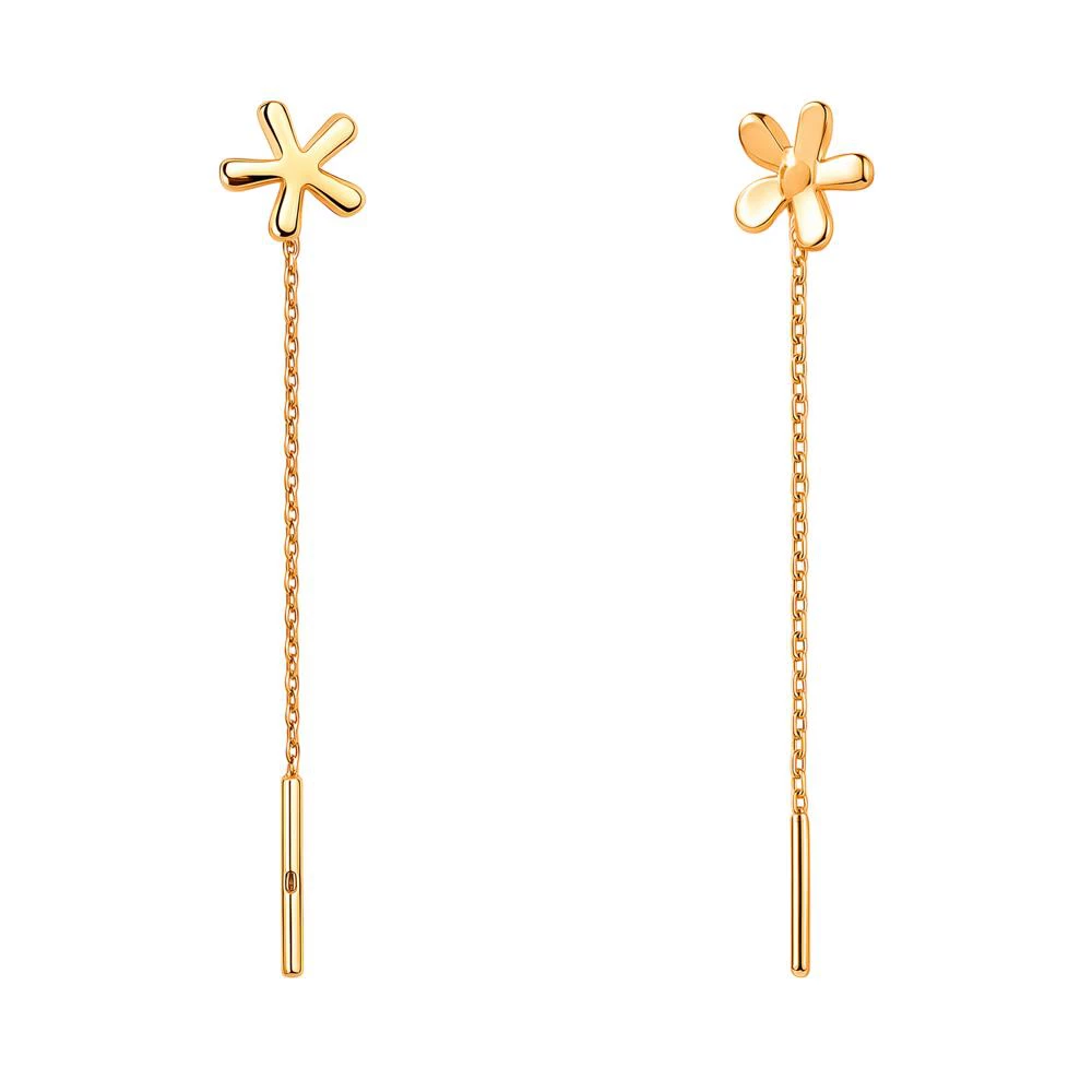 Серьги из красного золота 585 пробы