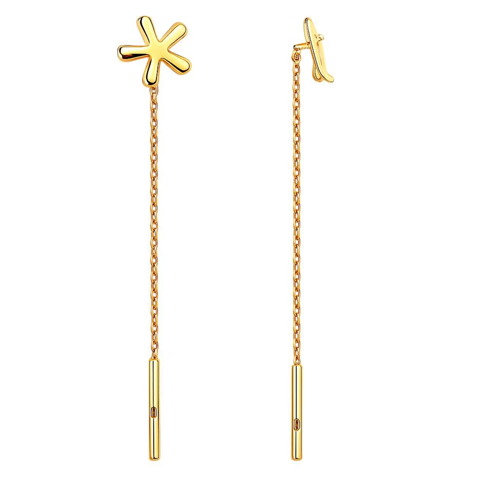 Серьги из красного золота 585 пробы