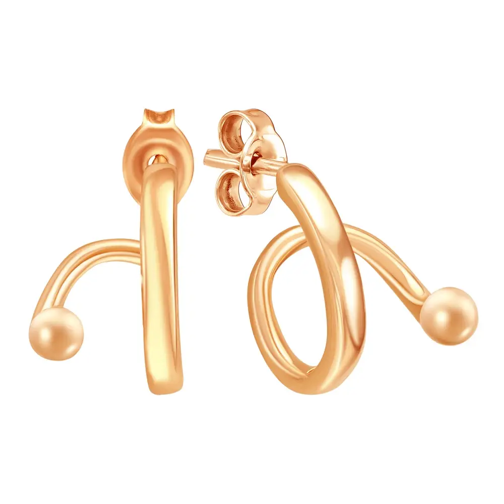 Серьги из красного золота 585 пробы 1