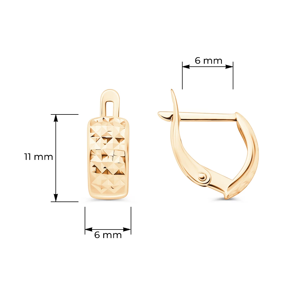 Серьги из красного золота 585 пробы