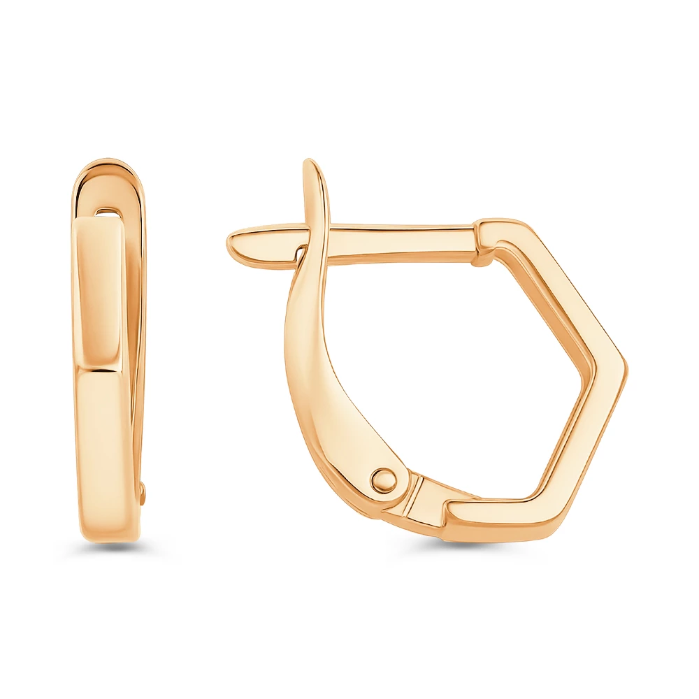 Серьги из красного золота 585 пробы