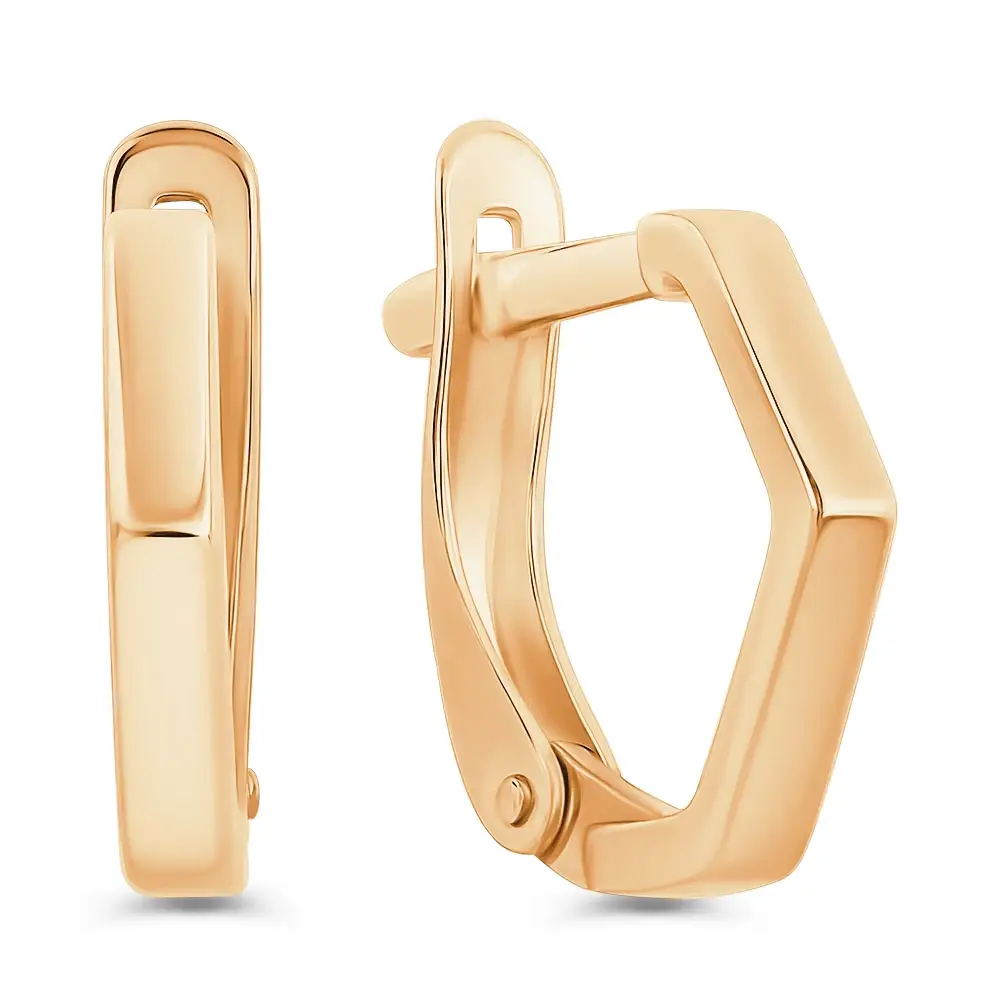 Серьги из красного золота 585 пробы 1