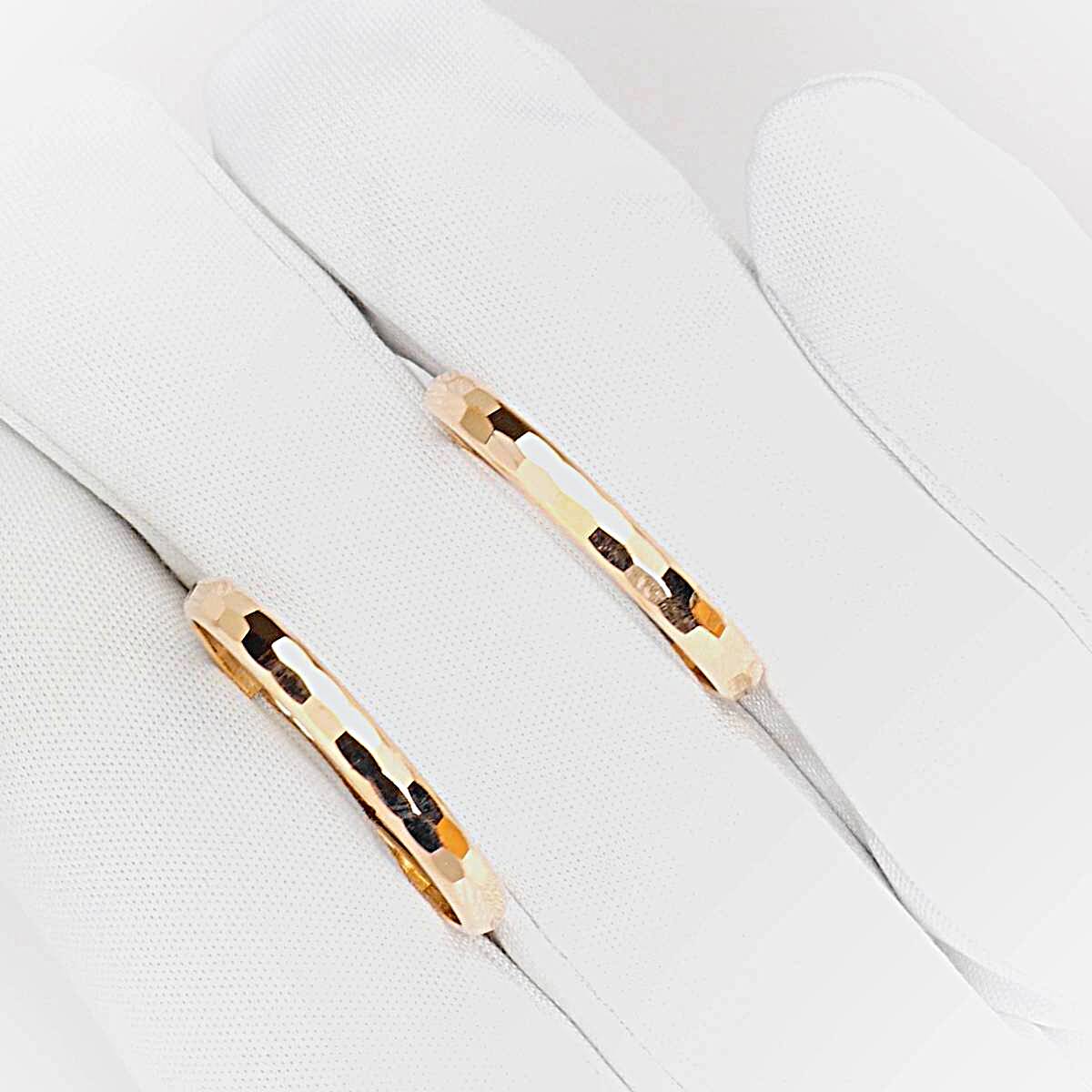 Серьги конго из красного золота 585 пробы