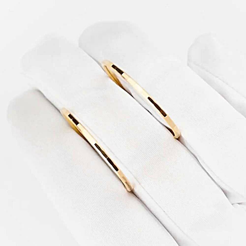 Серьги конго из красного золота 585 пробы 1