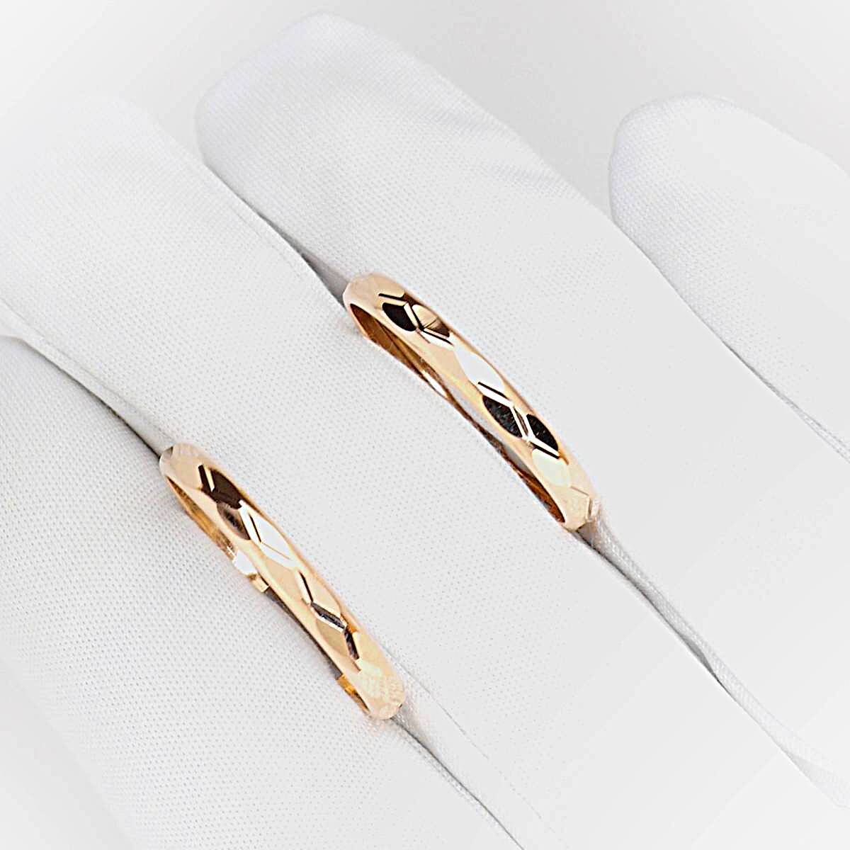 Серьги конго из красного золота 585 пробы