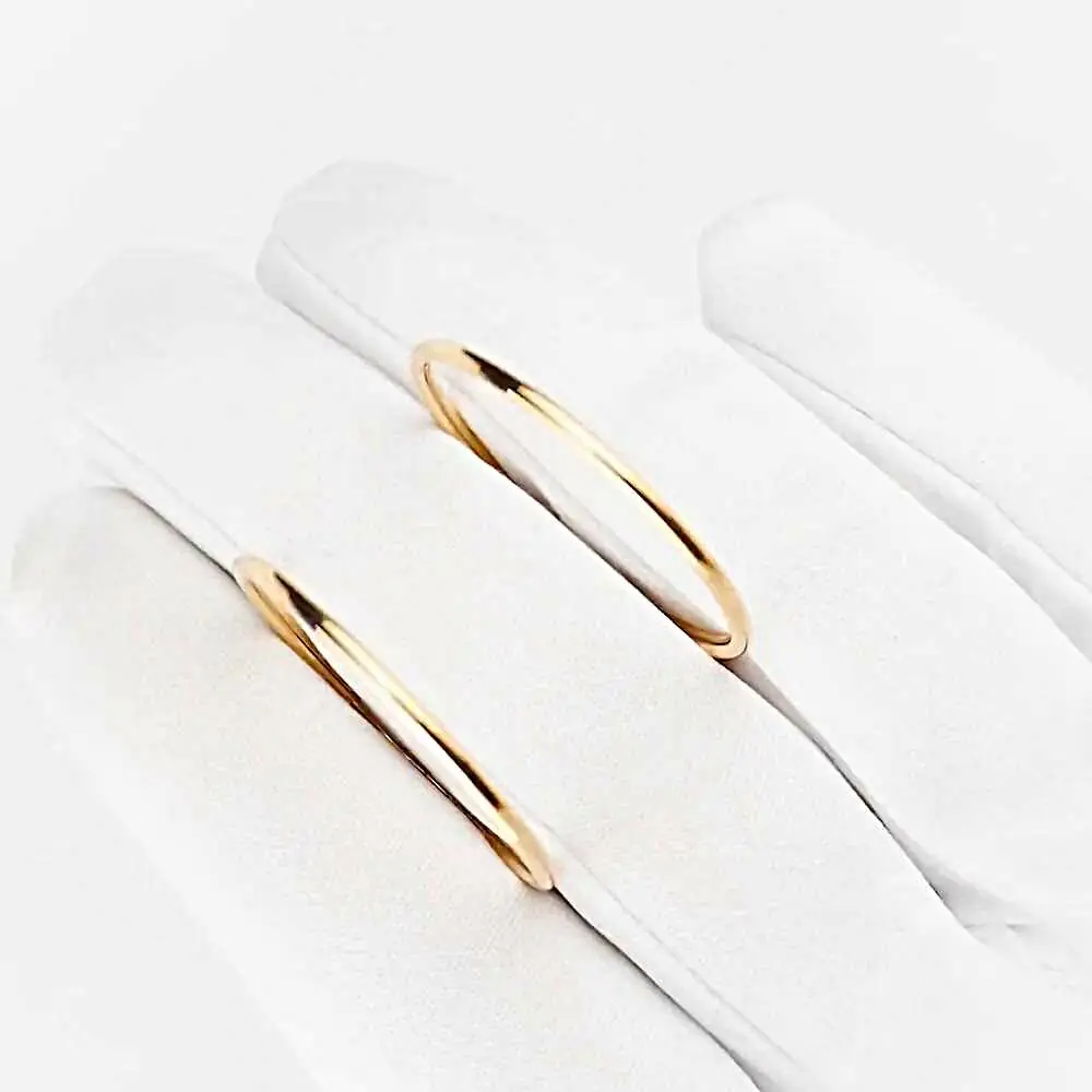 Серьги конго из красного золота 585 пробы 1