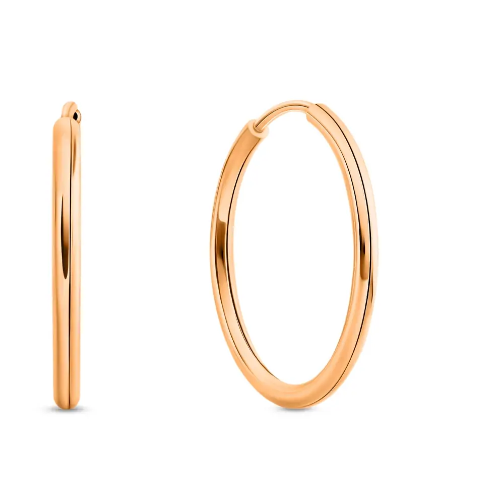Серьги конго из красного золота 585 пробы 1
