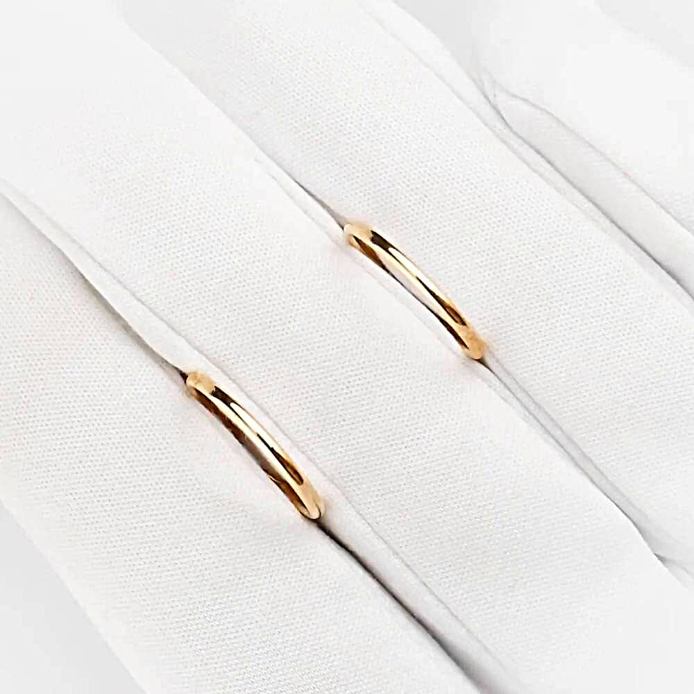 Серьги конго из красного золота 585 пробы 1