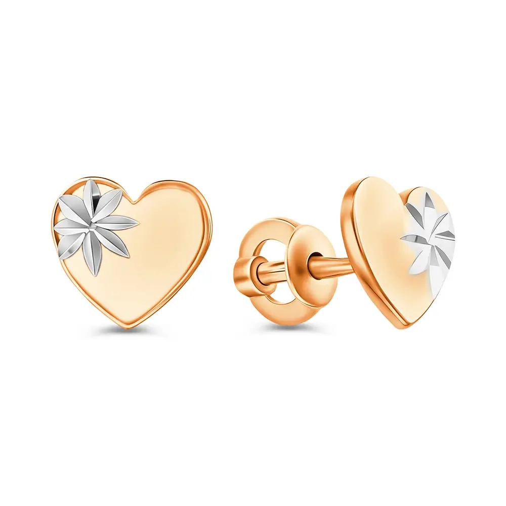 Серьги из красного золота 585 пробы 1