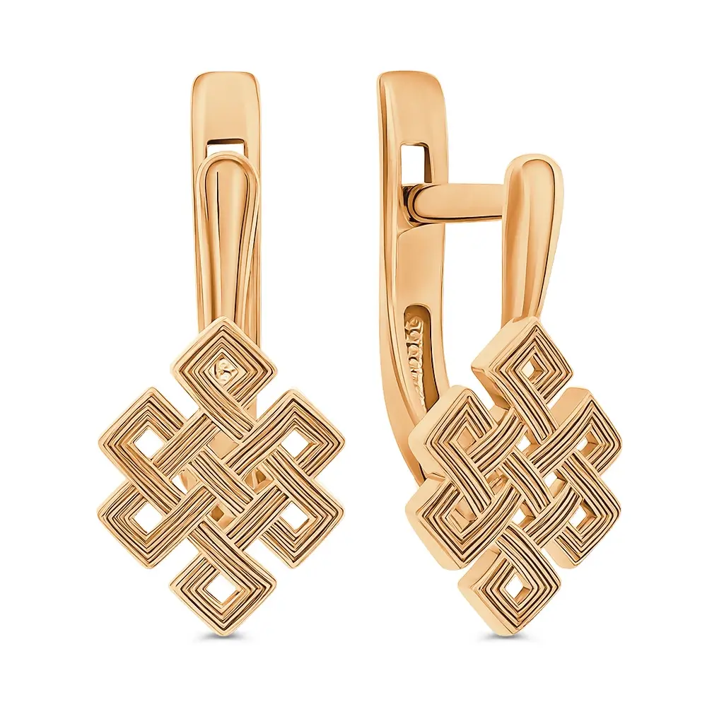 Серьги из красного золота 375 пробы 1