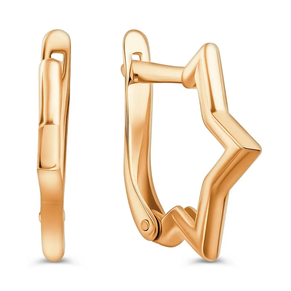 Серьги из красного золота 585 пробы 1