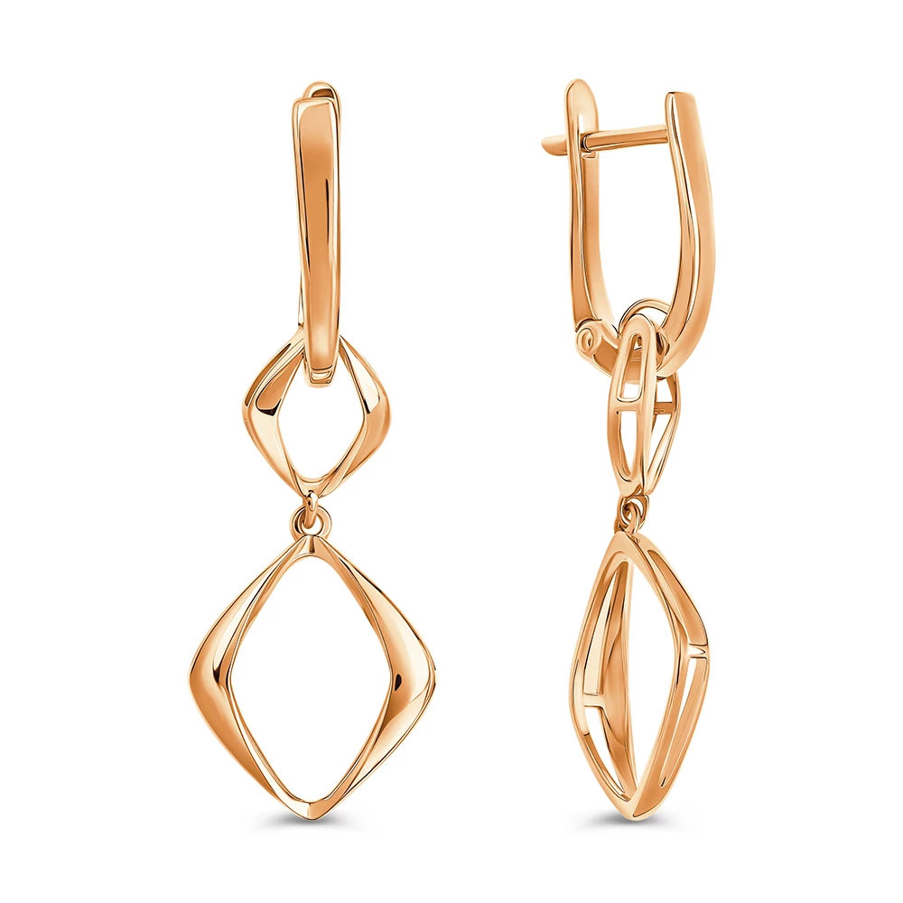 Серьги из красного золота 375 пробы