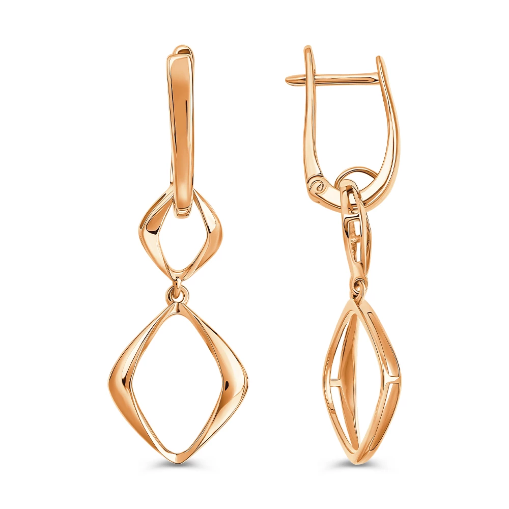 Серьги из красного золота 375 пробы