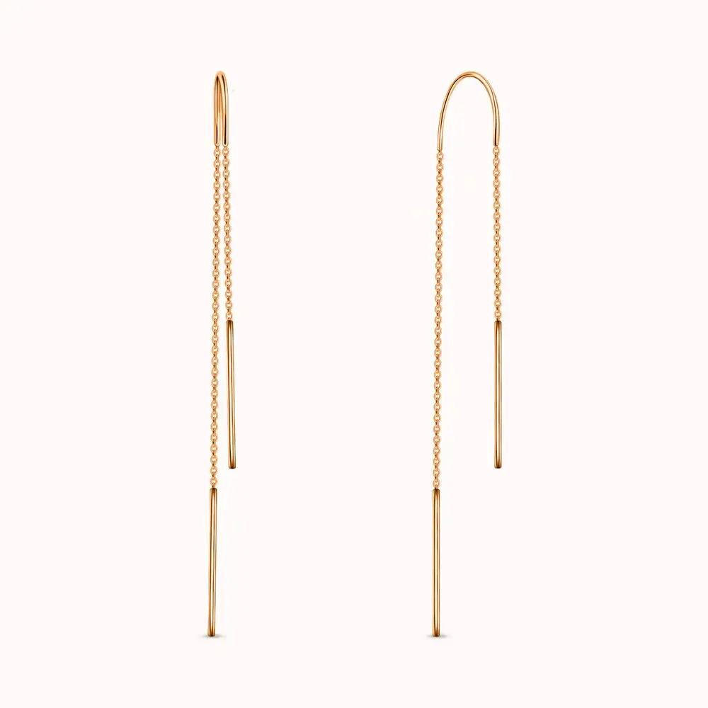 Серьги из красного золота 585 пробы 1