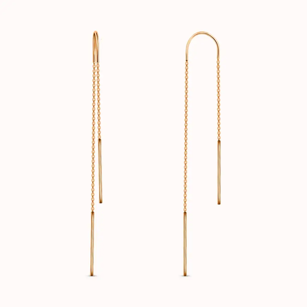 Серьги из красного золота 585 пробы 3