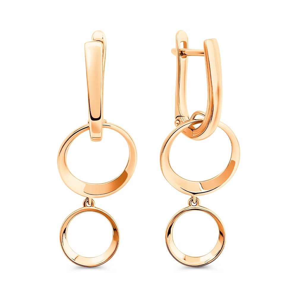 Серьги из красного золота 585 пробы
