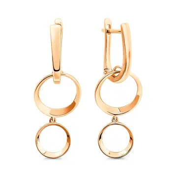 Серьги из красного золота 585 пробы