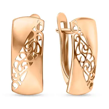 Серьги из красного золота 585 пробы