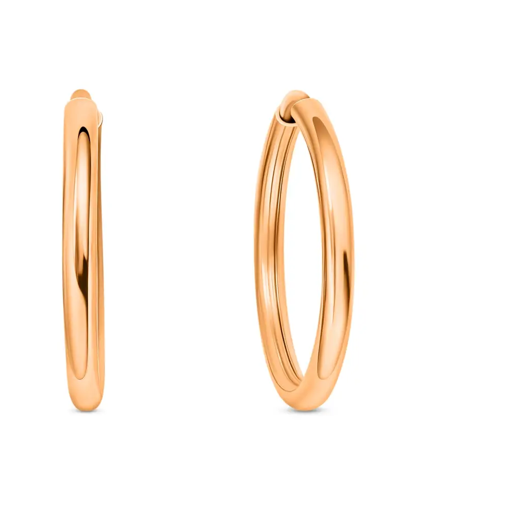 Серьги конго из красного золота 375 пробы 1