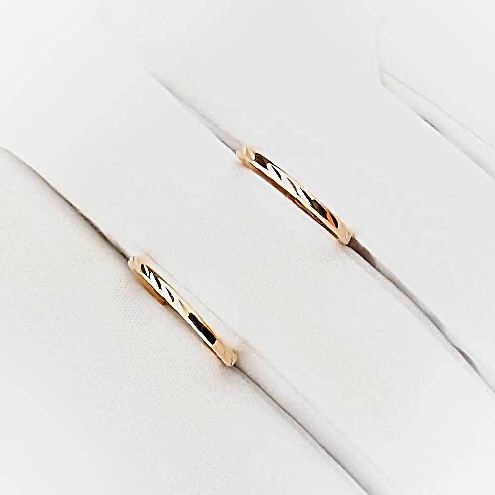 Серьги конго из красного золота 375 пробы 1