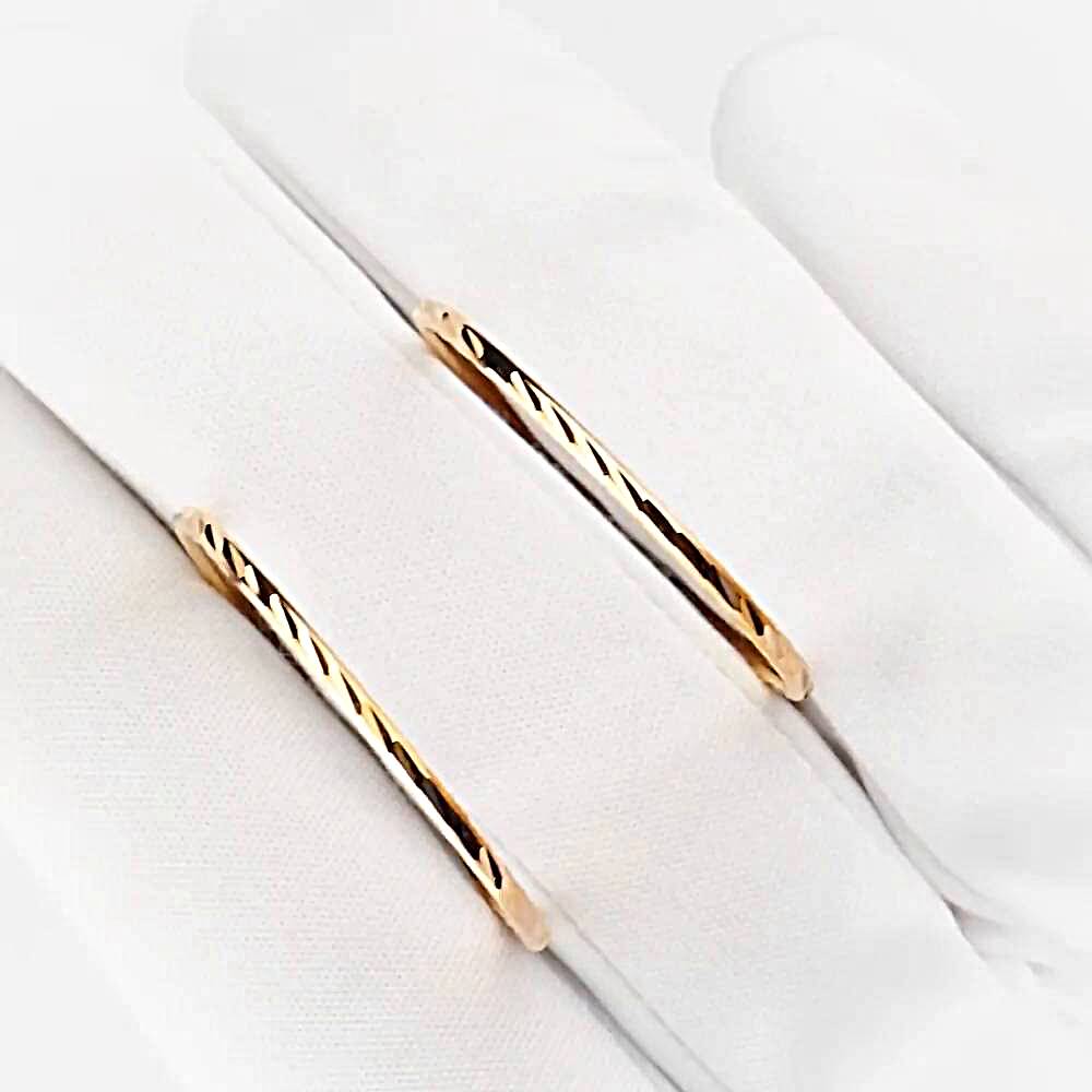 Серьги конго из красного золота 375 пробы