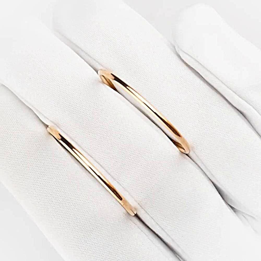 Серьги конго из красного золота 375 пробы