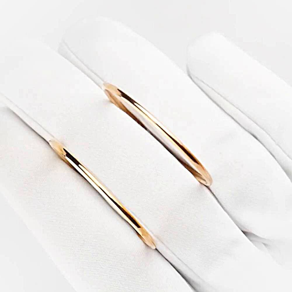 Серьги конго из красного золота 375 пробы