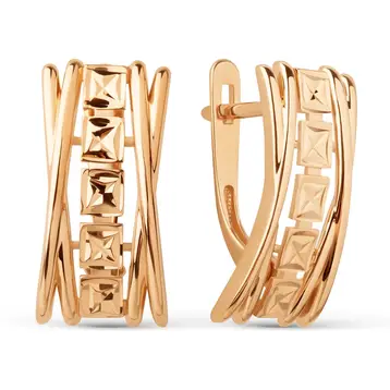 Серьги из красного золота 375 пробы