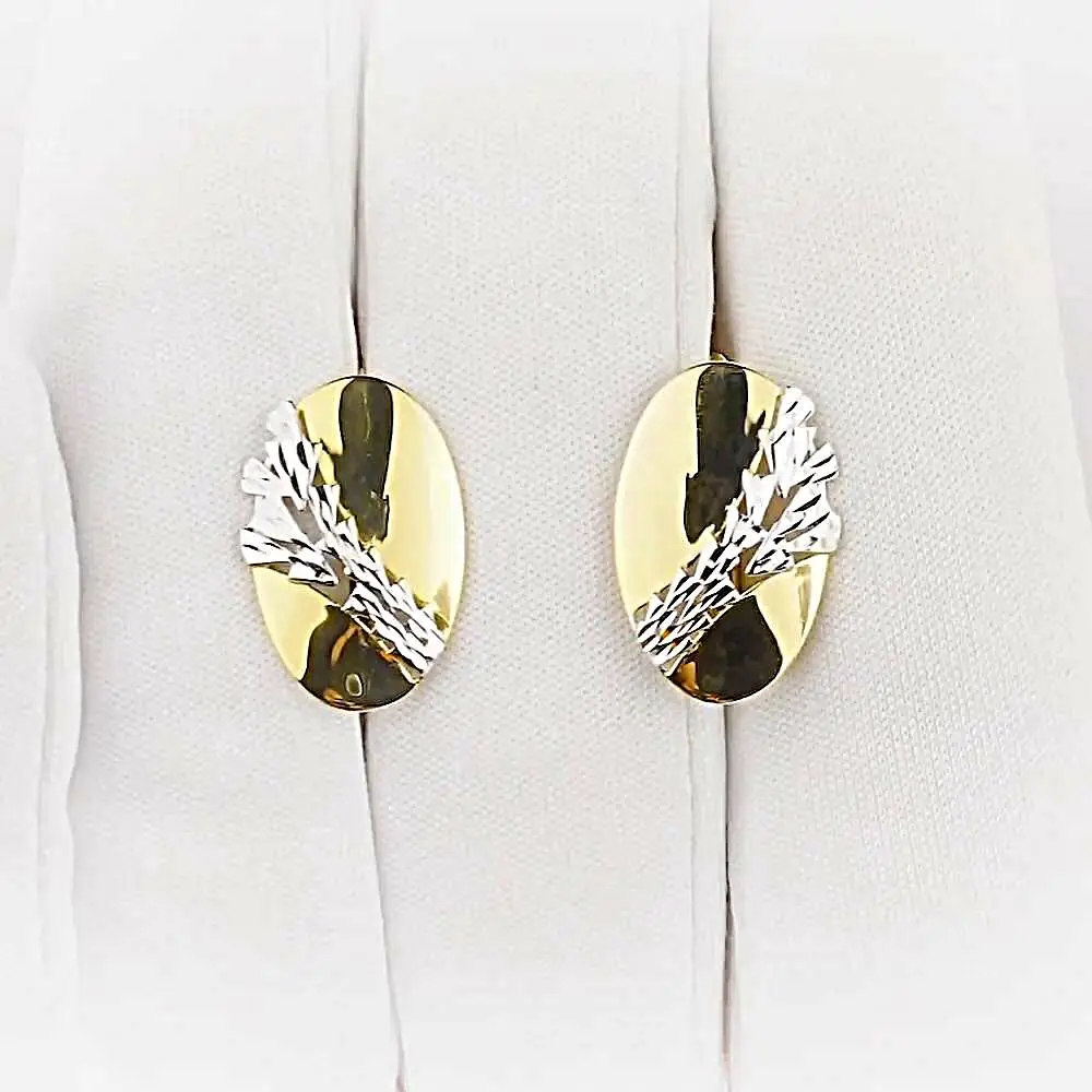 Серьги из желтого золота 585 пробы 2
