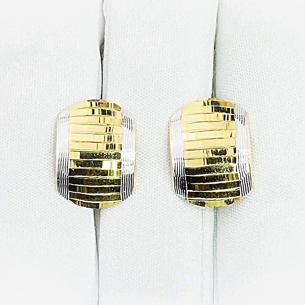 Серьги из желтого золота 585 пробы 1