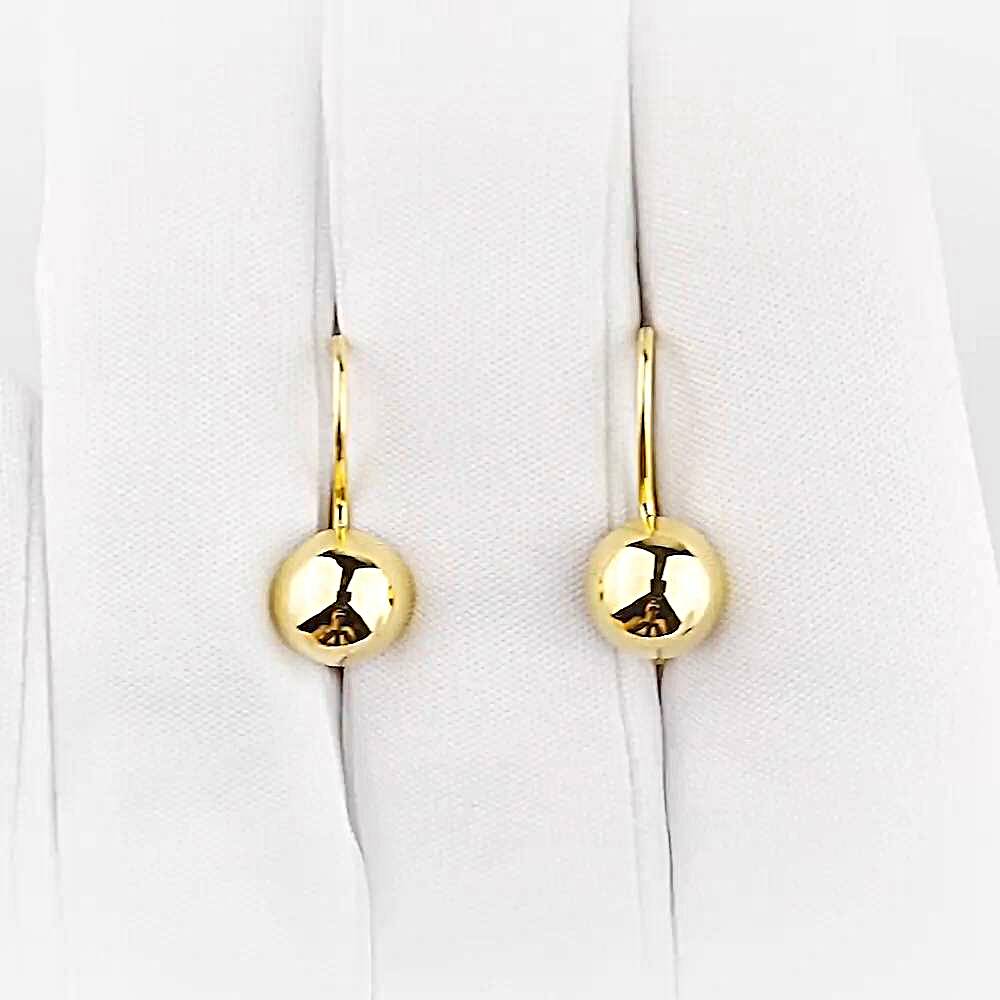 Серьги из желтого золота 585 пробы 1