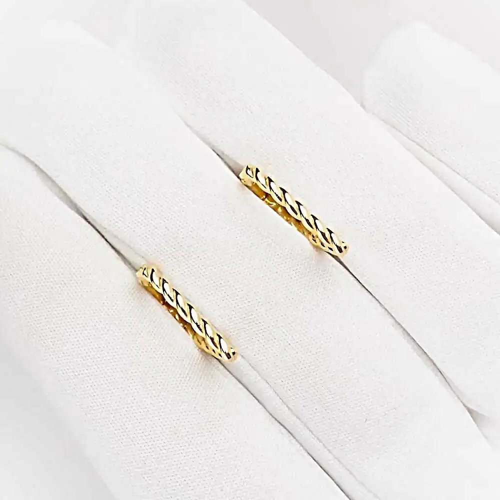 Серьги конго из красного золота 585 пробы 2