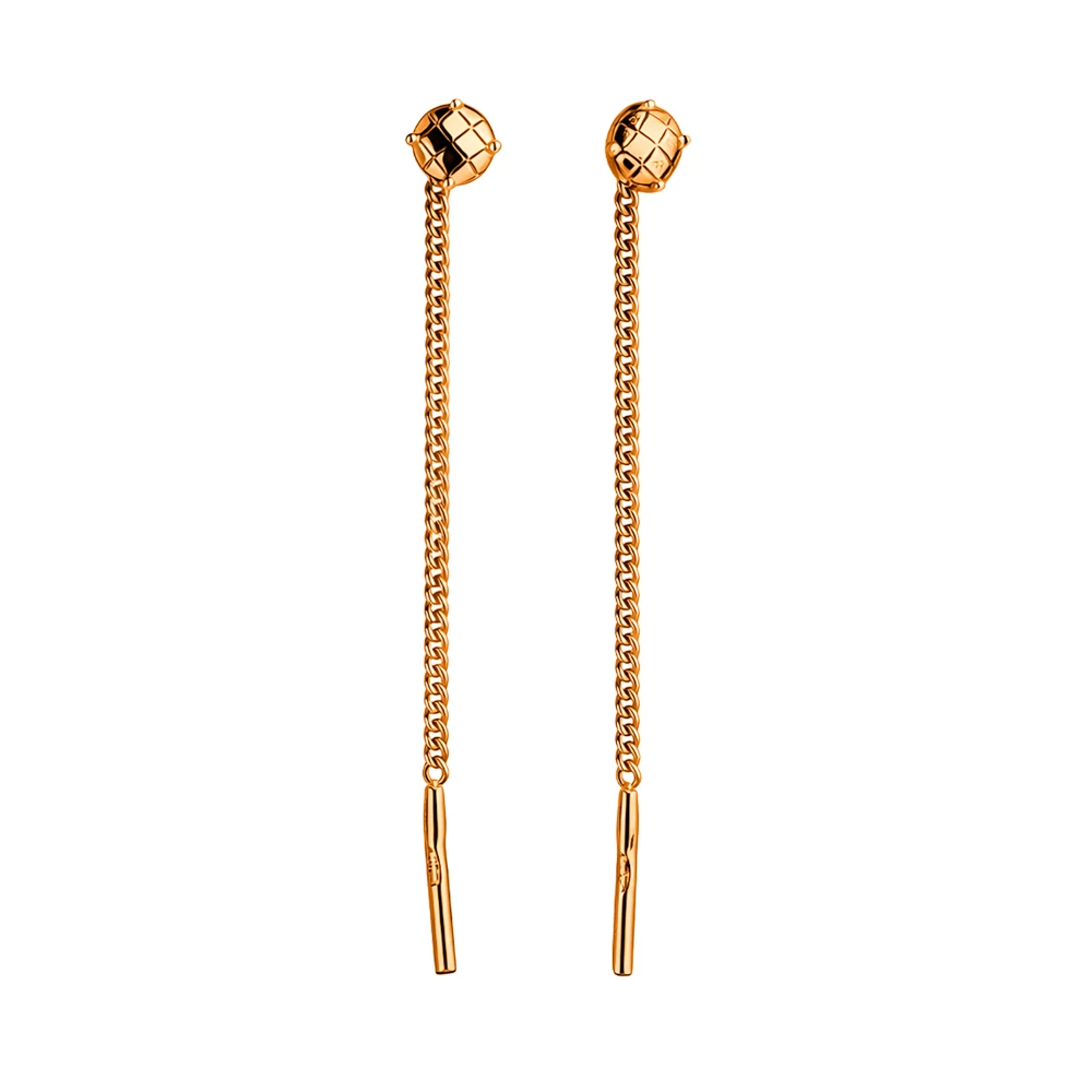 Серьги из красного золота 375 пробы