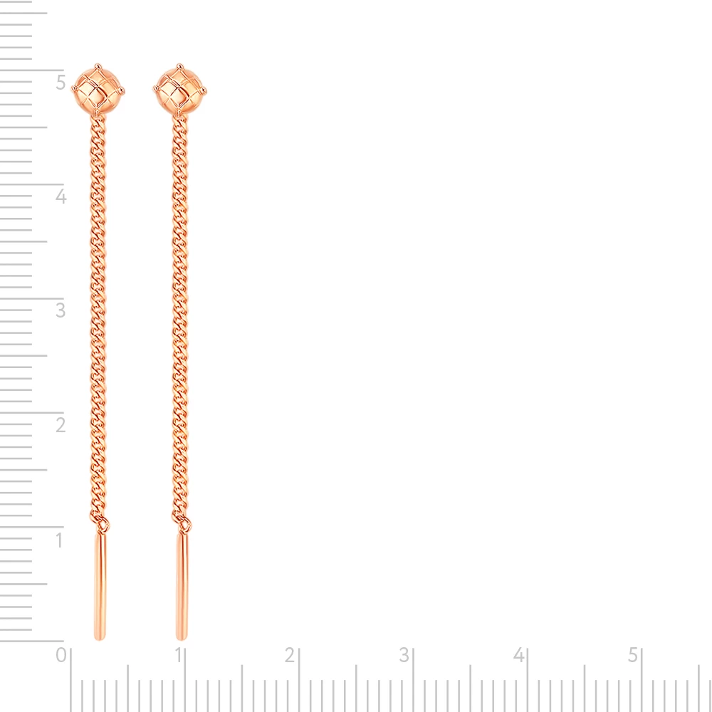 Серьги из красного золота 375 пробы