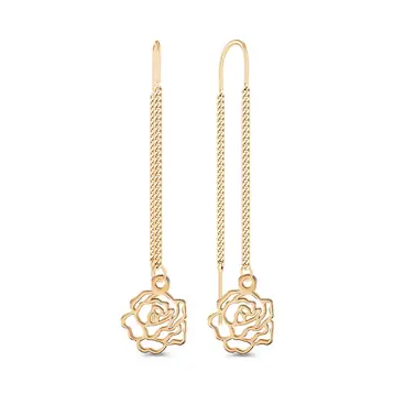 Серьги из красного золота 375 пробы