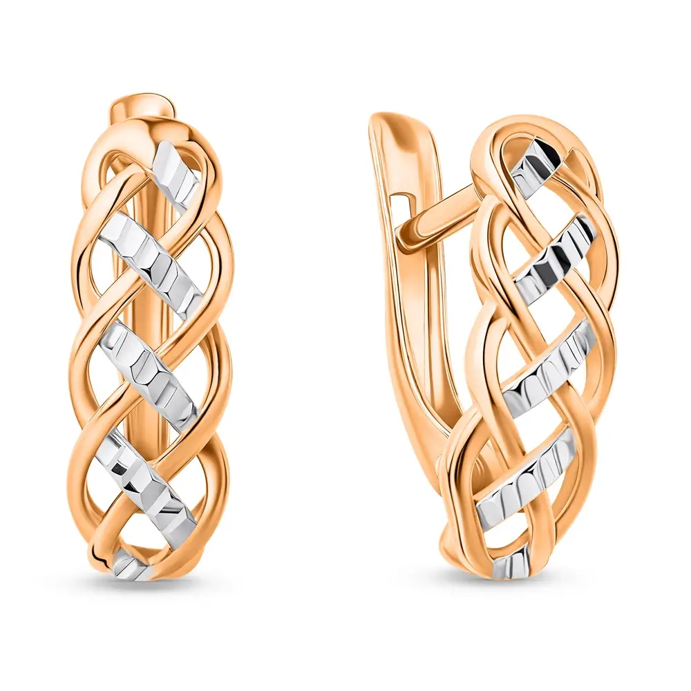 Серьги из красного золота 375 пробы