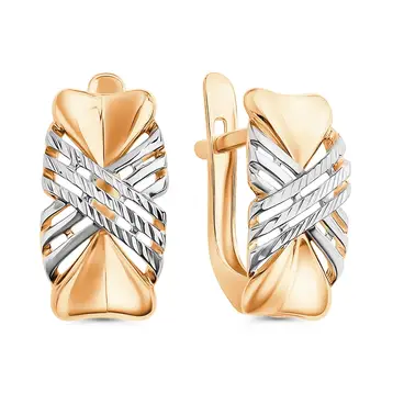 Серьги из красного золота 375 пробы