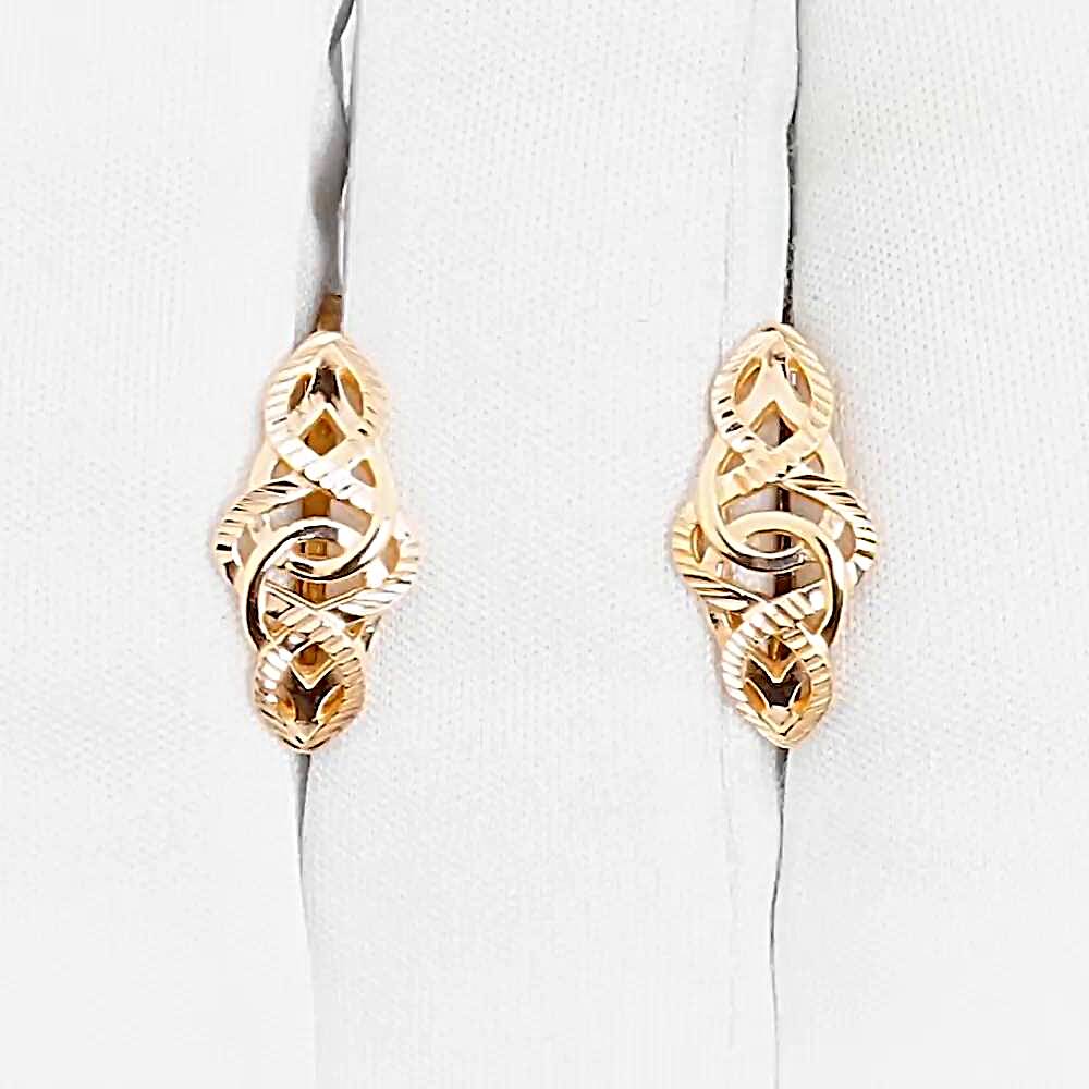 Серьги из красного золота 375 пробы