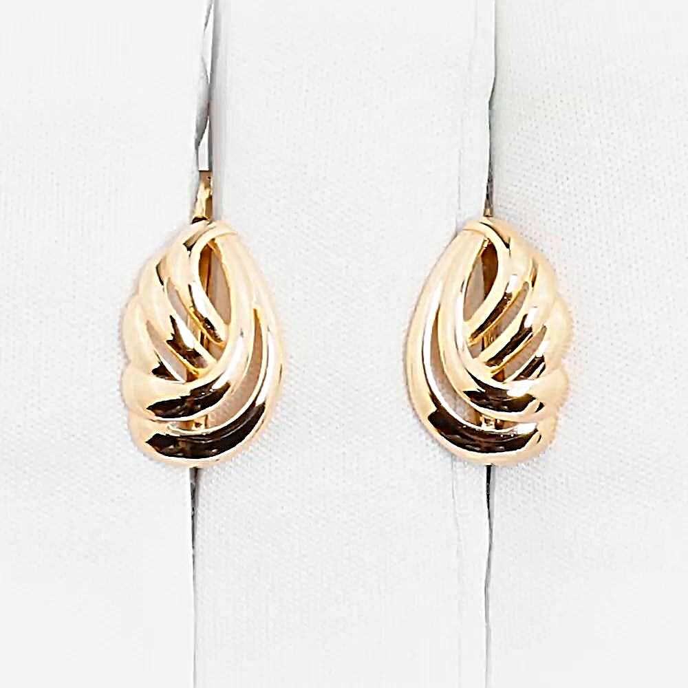 Серьги из красного золота 375 пробы